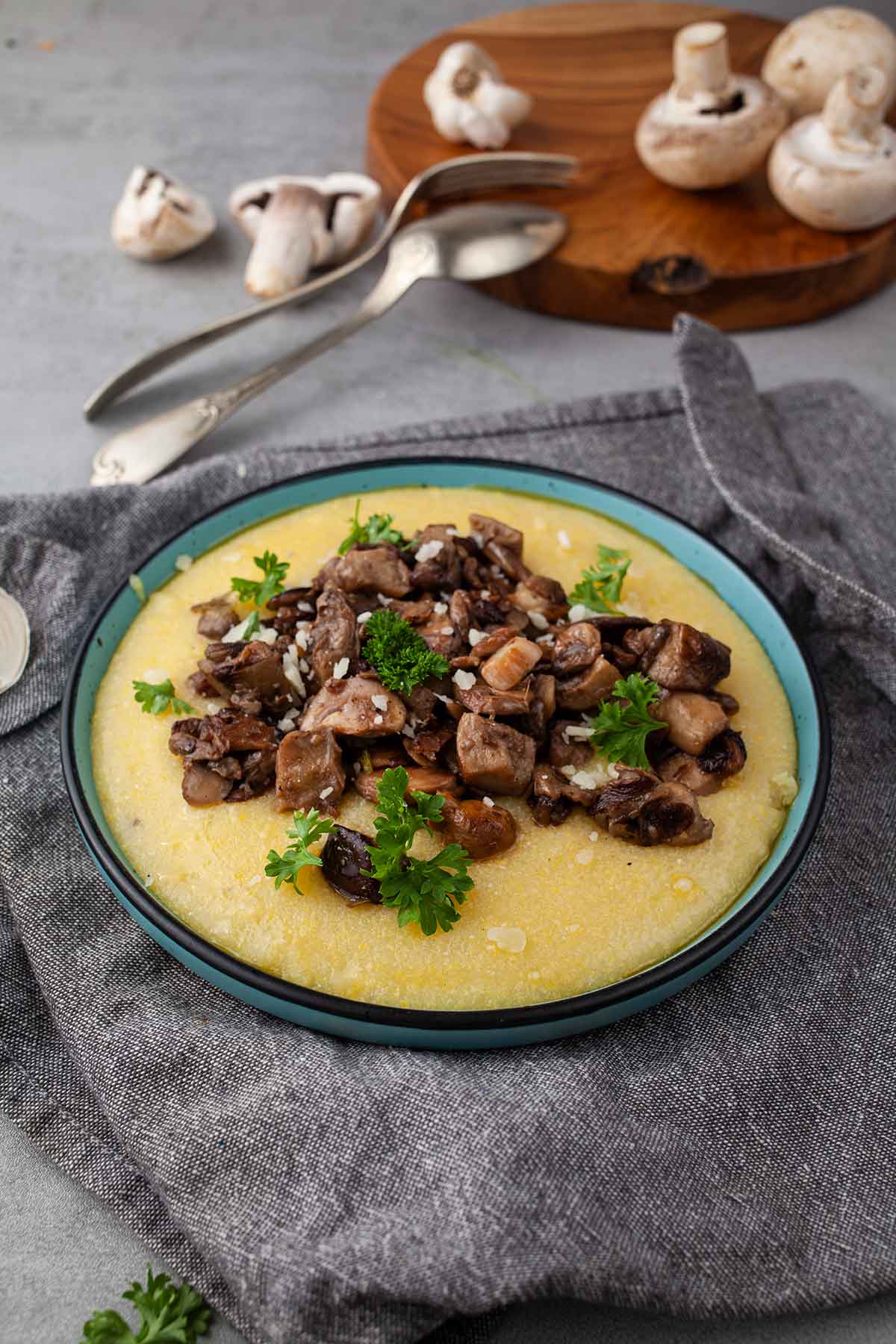 polenta with mushroom ragu