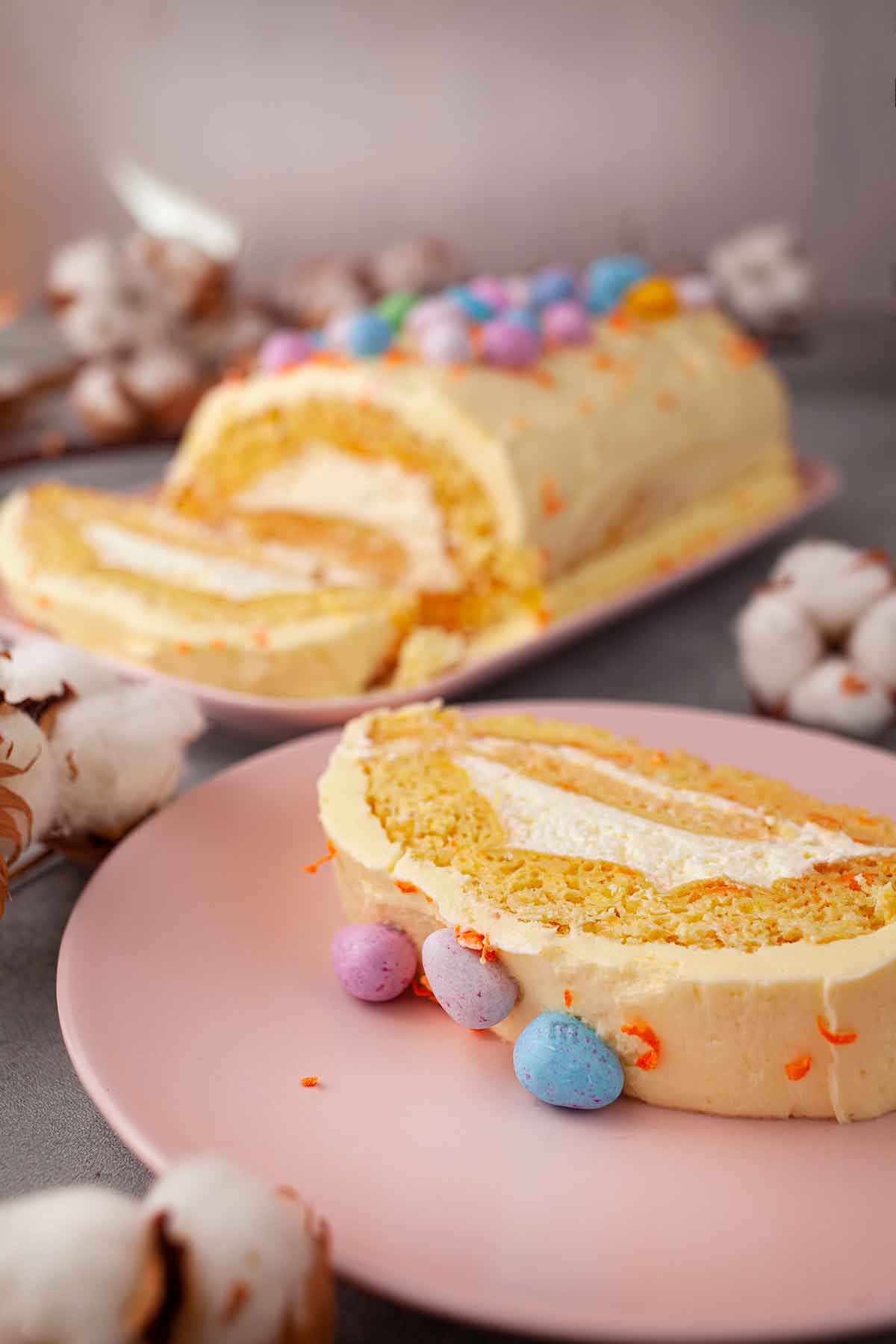 Chocolate Eggs Easter Swiss Roll