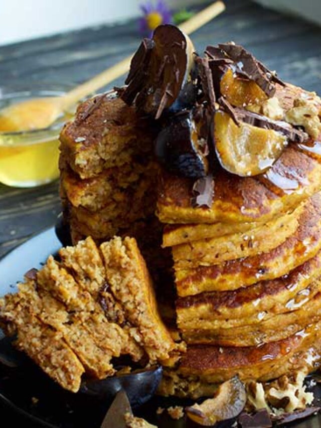 Vegan Sweet Potato Pancakes Clatite cu cartofi dulci reteta