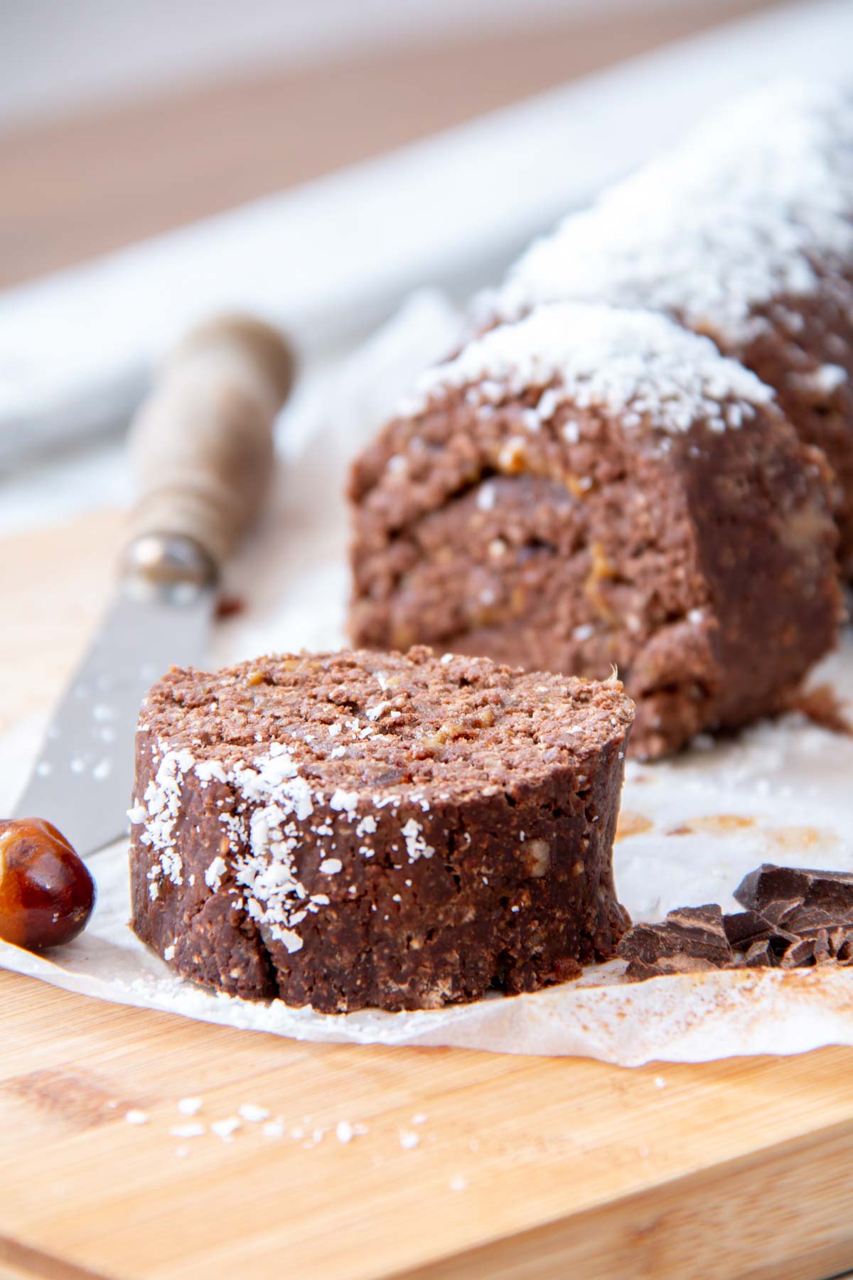 vegan Double Chocolate Swiss Roll