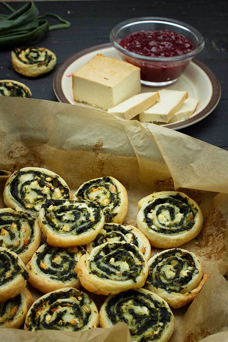Greek Vegan Spinach Pinwheels