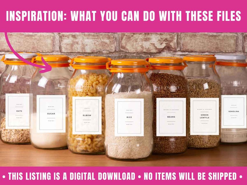 kitchen labels for pantry