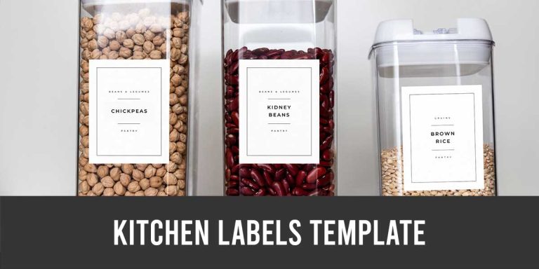 kitchen labels template