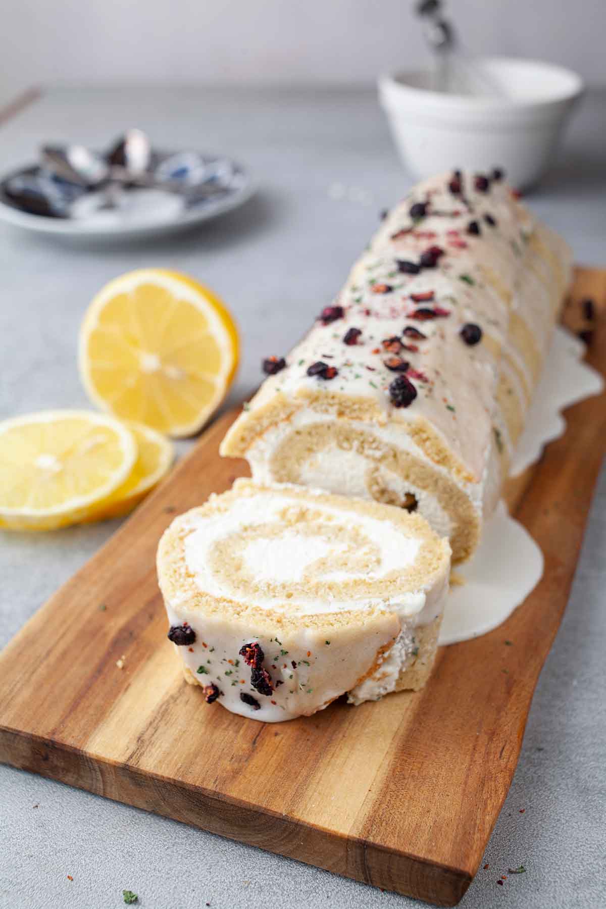 Lemon Swiss Roll Dessert