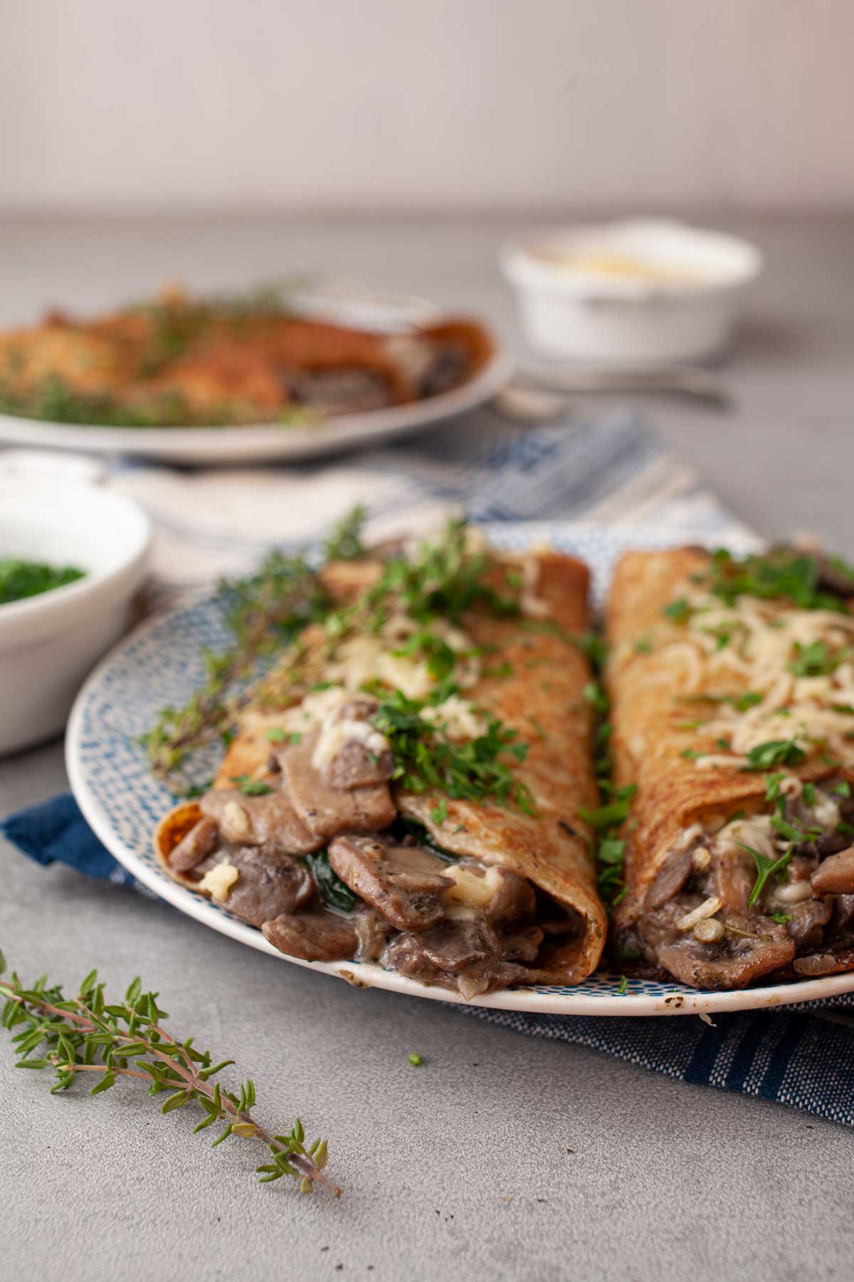 Mushroom crepes recipe