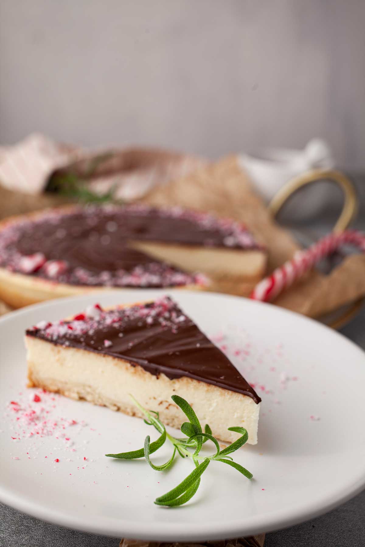 Peppermint Bark Cheesecake dessert