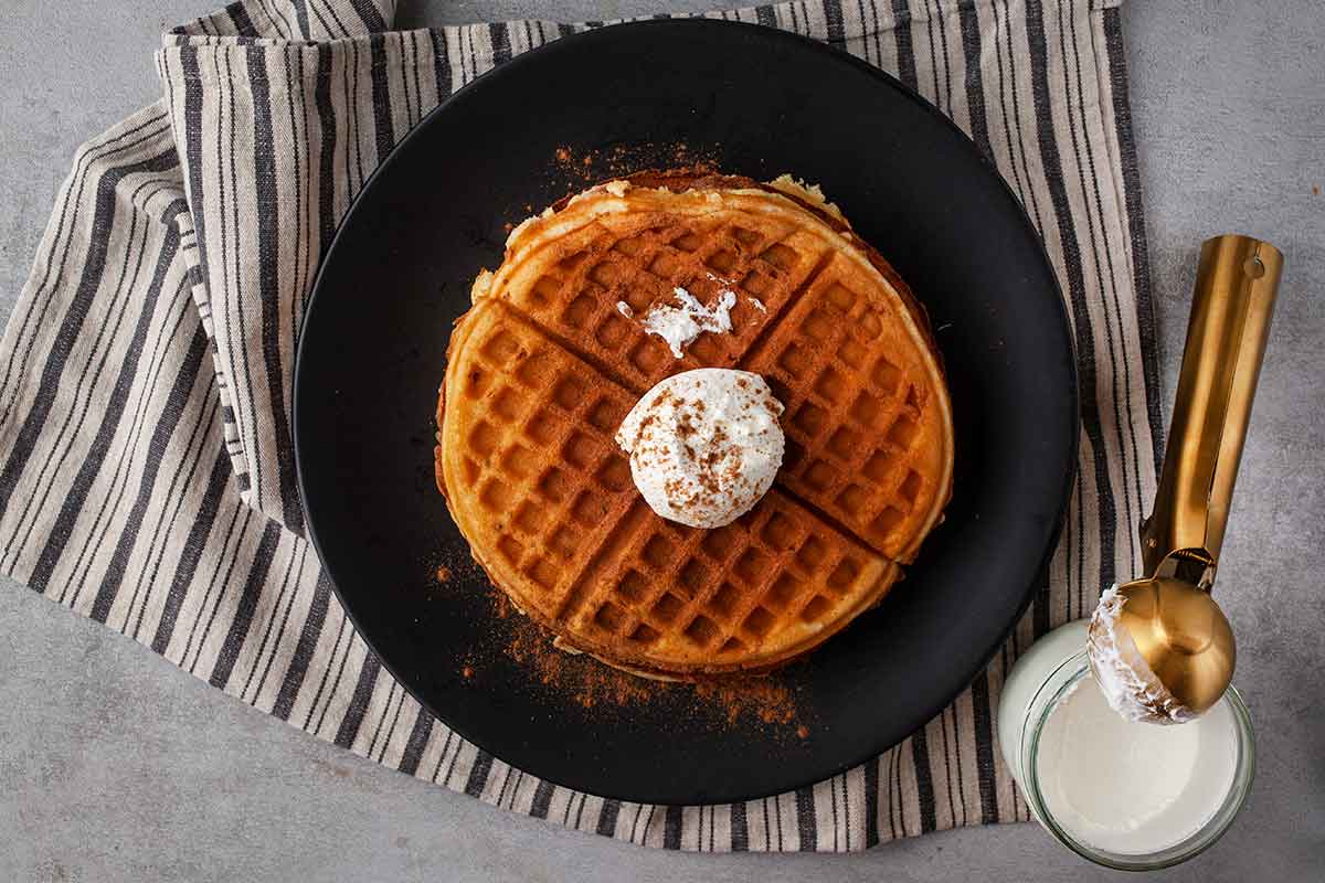 Pumpkin spice waffles