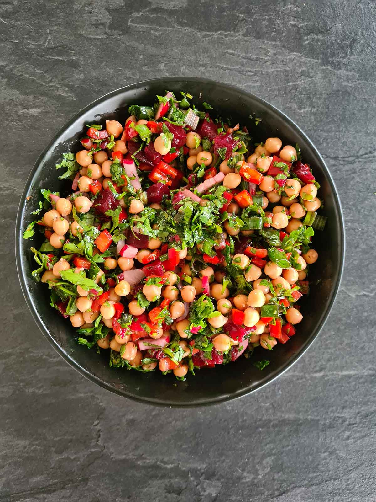 Quick Chickpeas and Roasted Beetroot