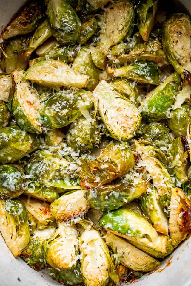 slow Cooker Parmesan Brussels Sprouts