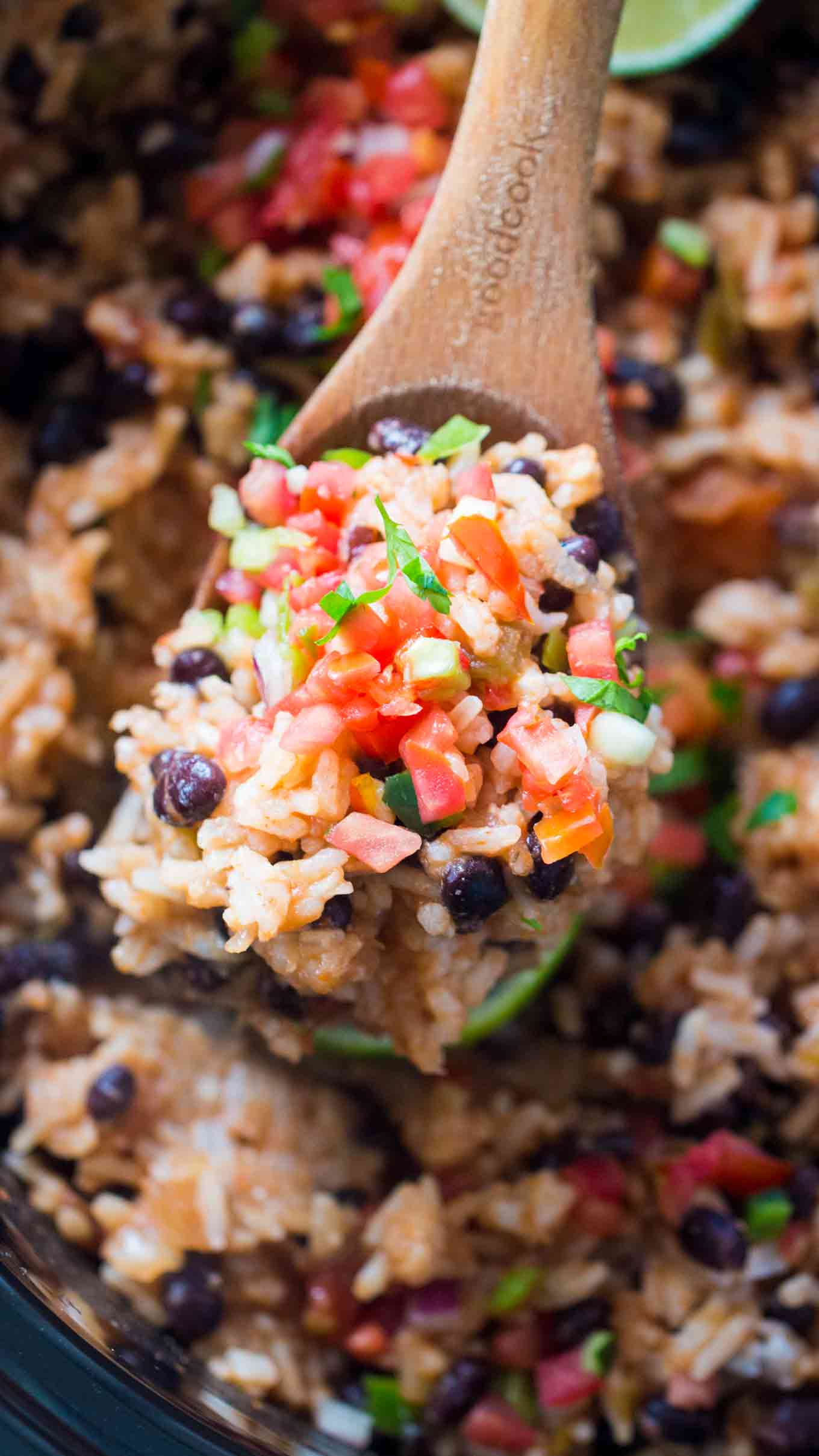 Slow Cooker Rice and Beans