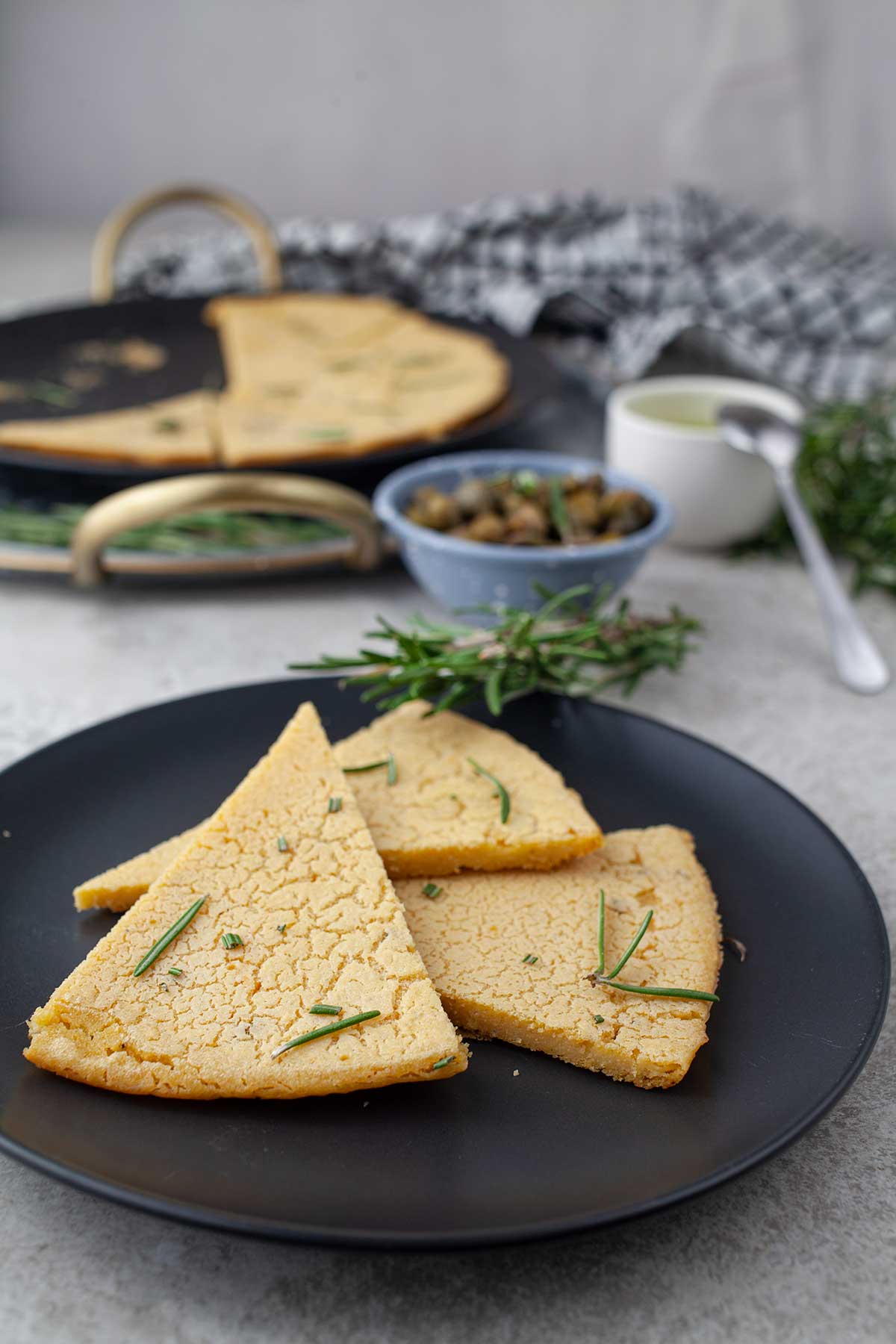 Socca farinata flatbread with chickpea flour