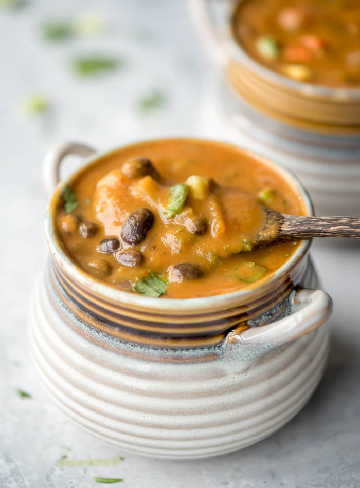 Spicy Vegan Black Bean Soup