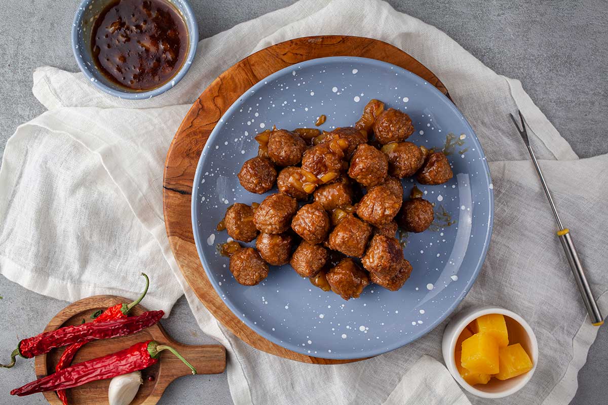 Sweet Hawaiian Teriyaki Balls Plant-Based