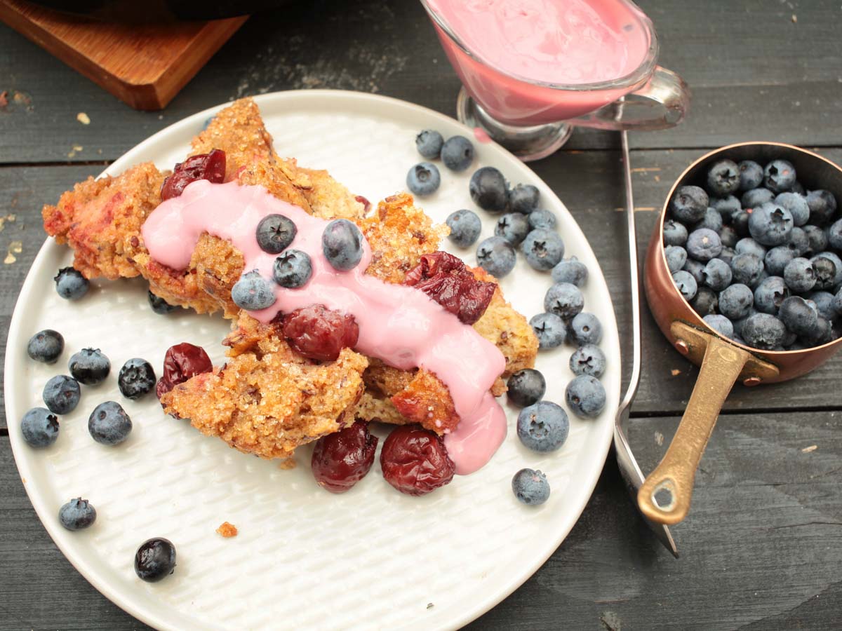 Vegan Bread Pudding portion