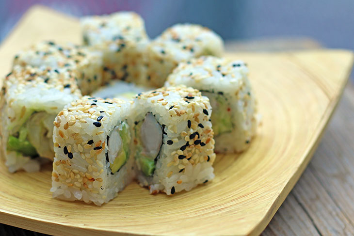 vegan californian maki tofu sushi