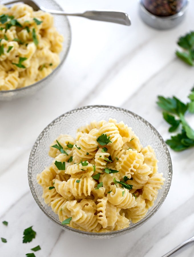 Vegan Silken Tofu and Cauliflower Alfredo Pasta
