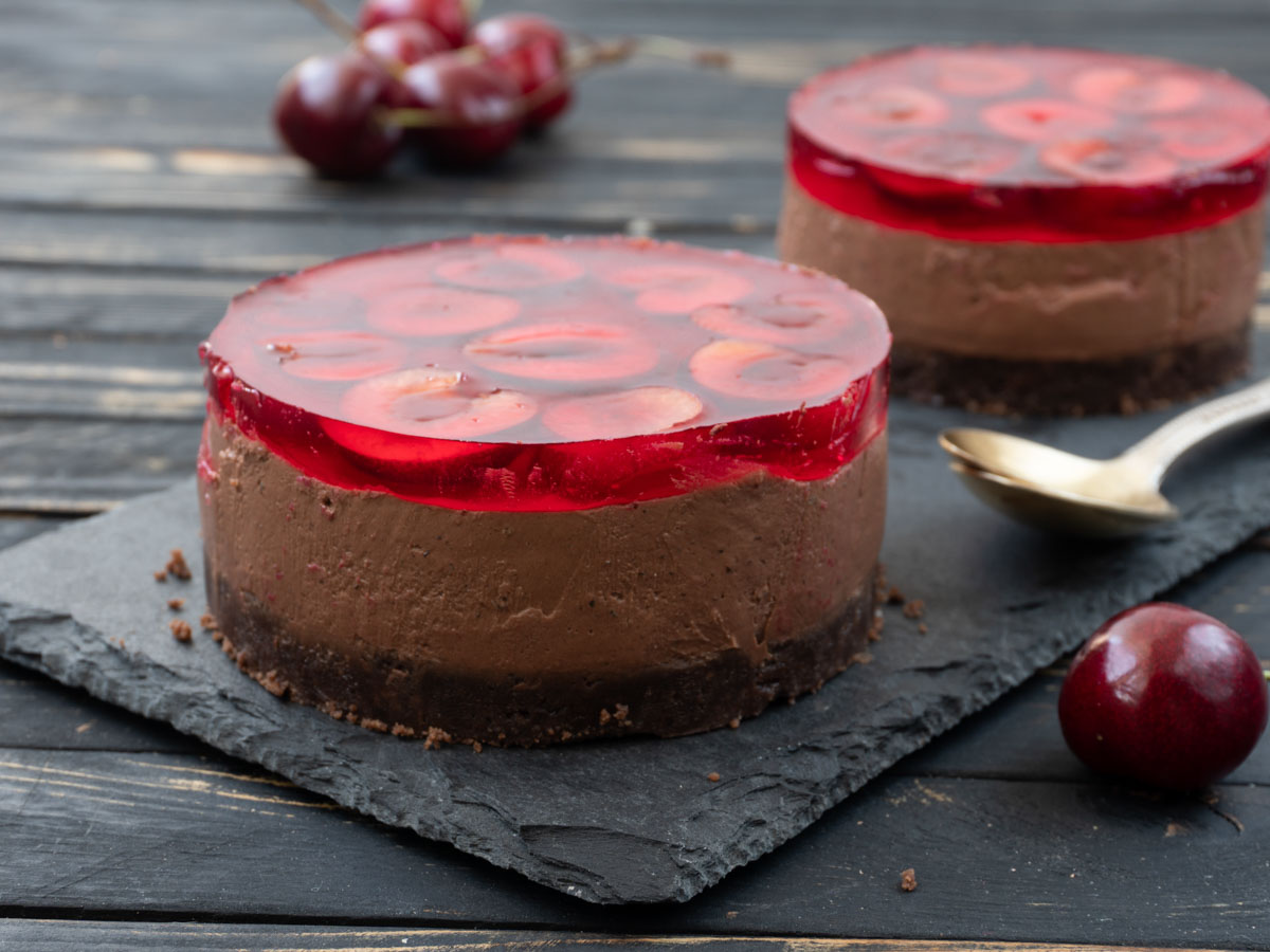Vegan Cherry Chocolate Cheesecake