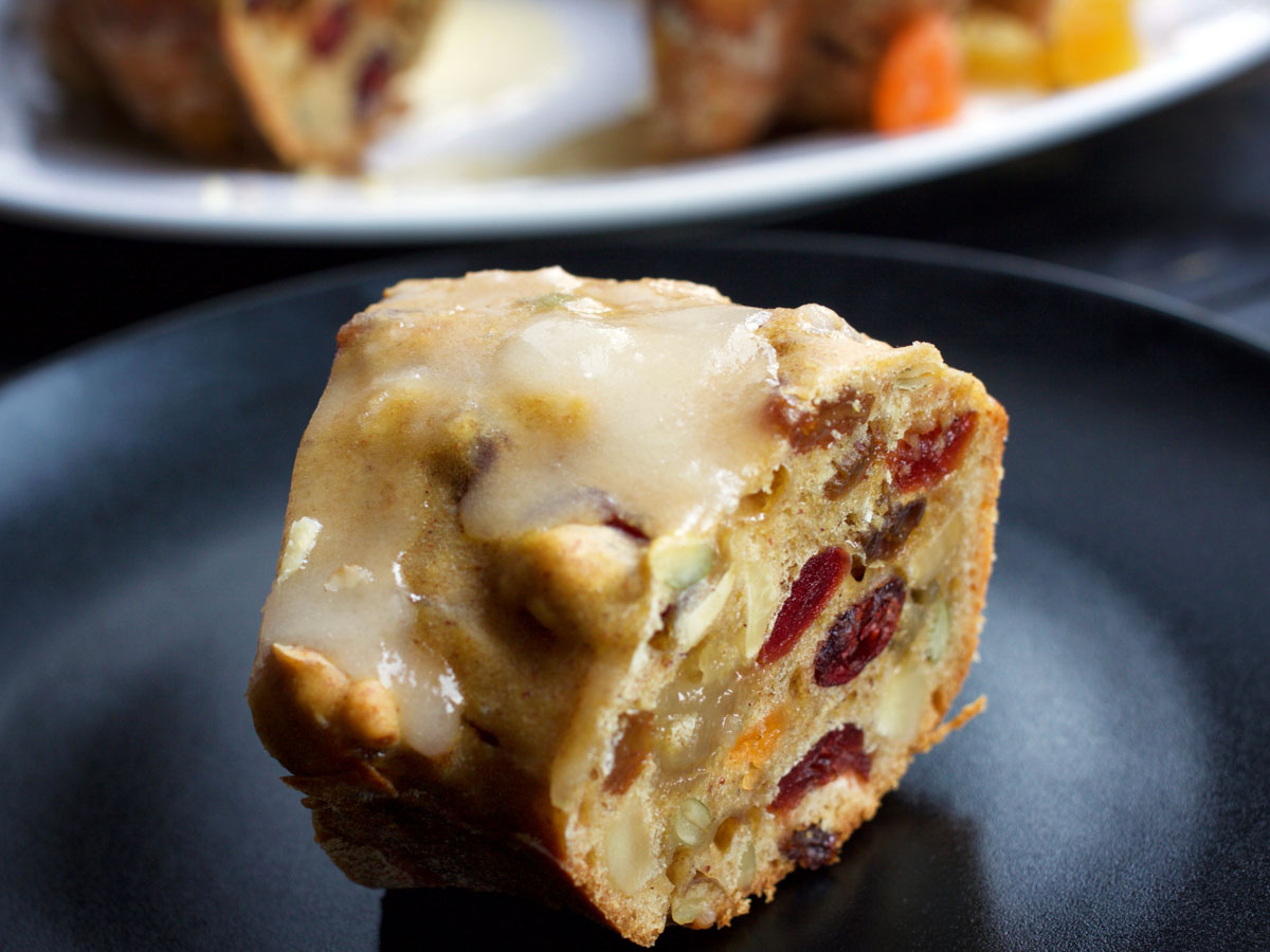 Vegan Fruitcake slice