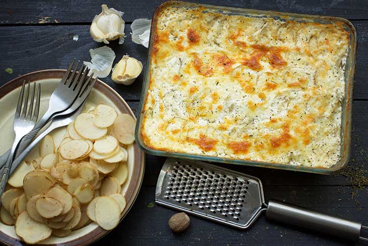 Vegan Scalloped Potatoes Pommes Dauphinoise french cuisine