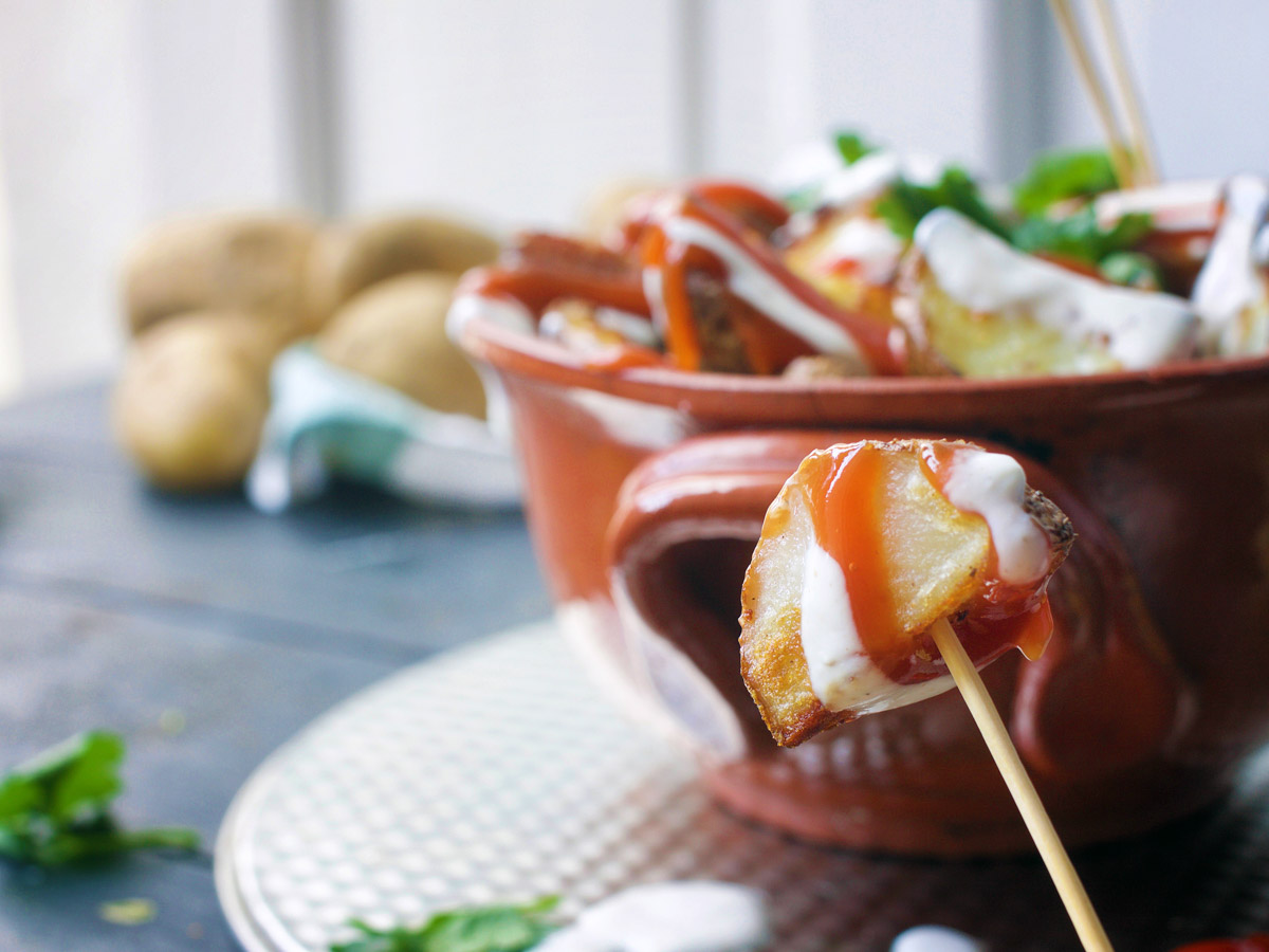 vegan spanish patatas bravas