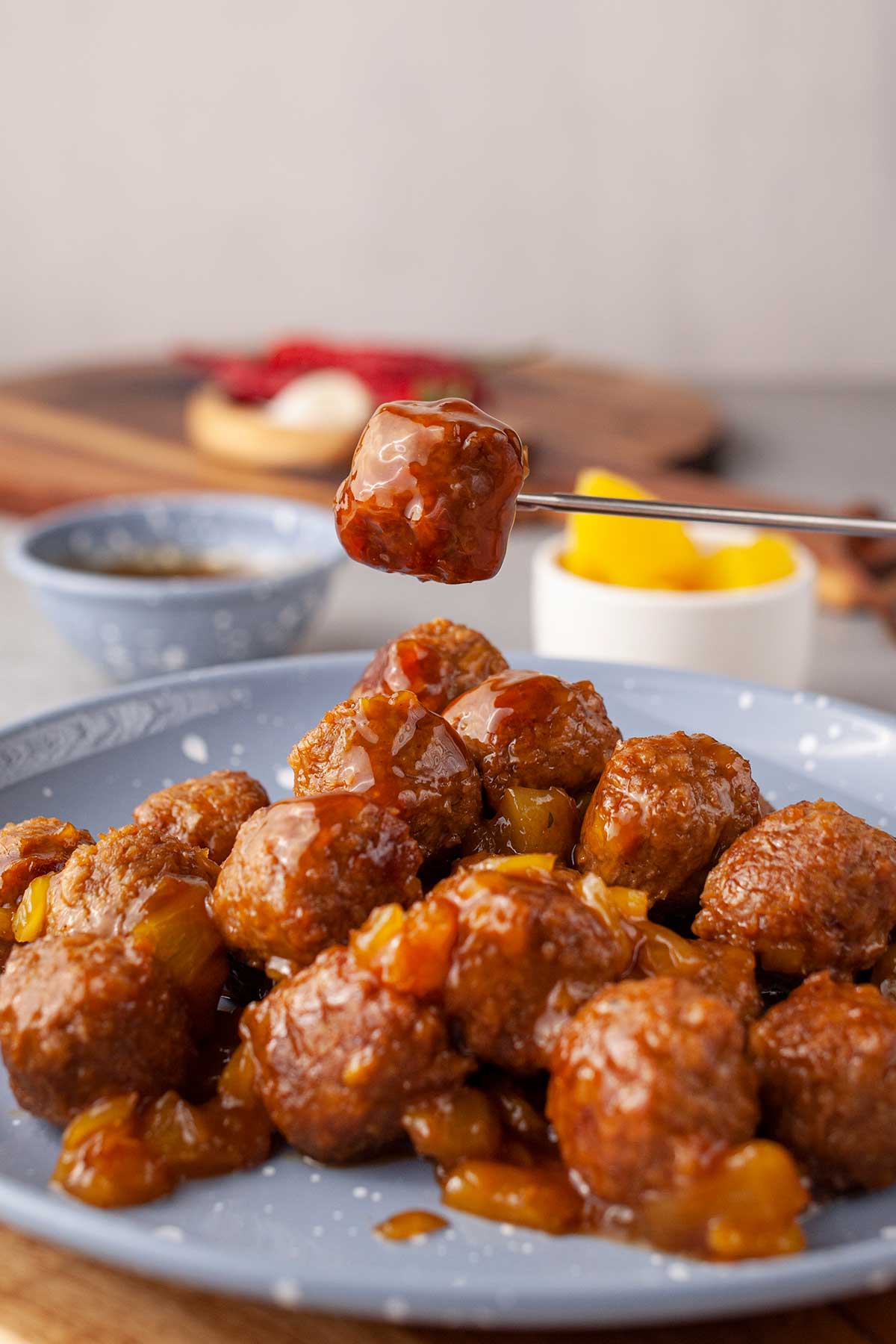 Vegetarian Sweet Hawaiian Teriyaki Balls