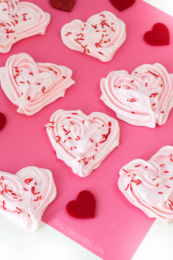 Heart Meringue Cookies